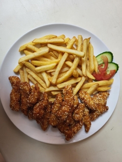 Szezámmagos csirkefalatok